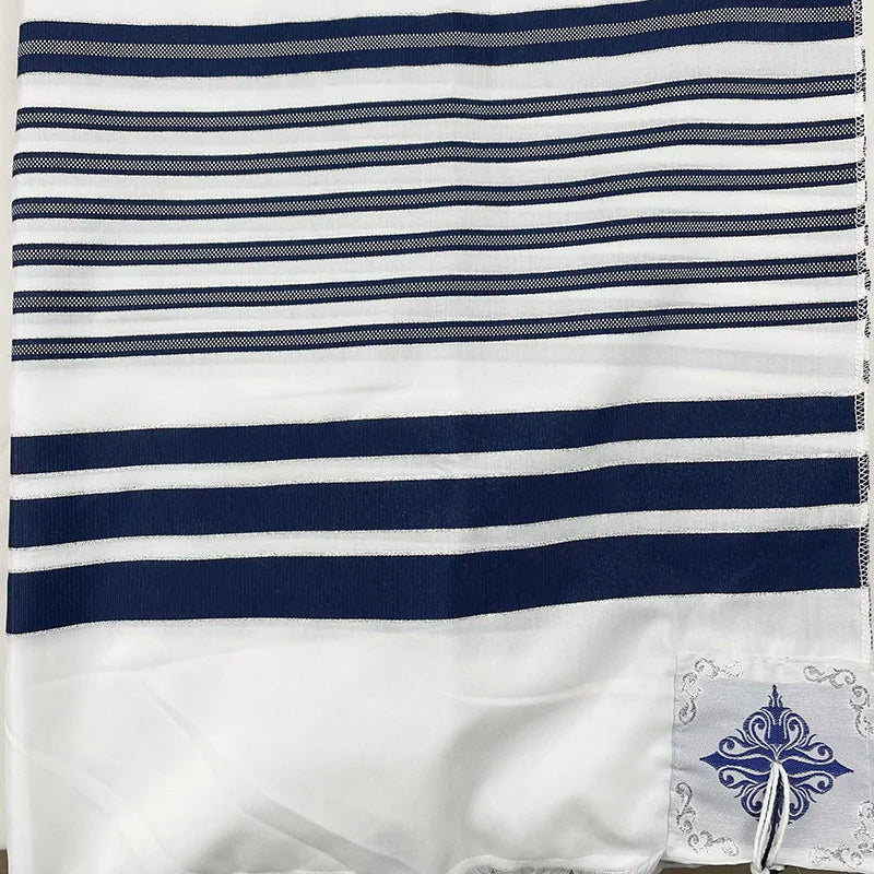 Tallit Israel Jewish Talit New Design White Color Polyester Large Size Prayer Shawl Tallit With Bag 140x190cm