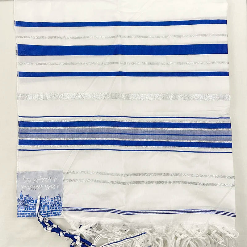 NEW Talit Prayer Shawl – 180 x 130 cm (70 x 51 Inches) Jewish Israel Tallit for Christian Jewish Prayer