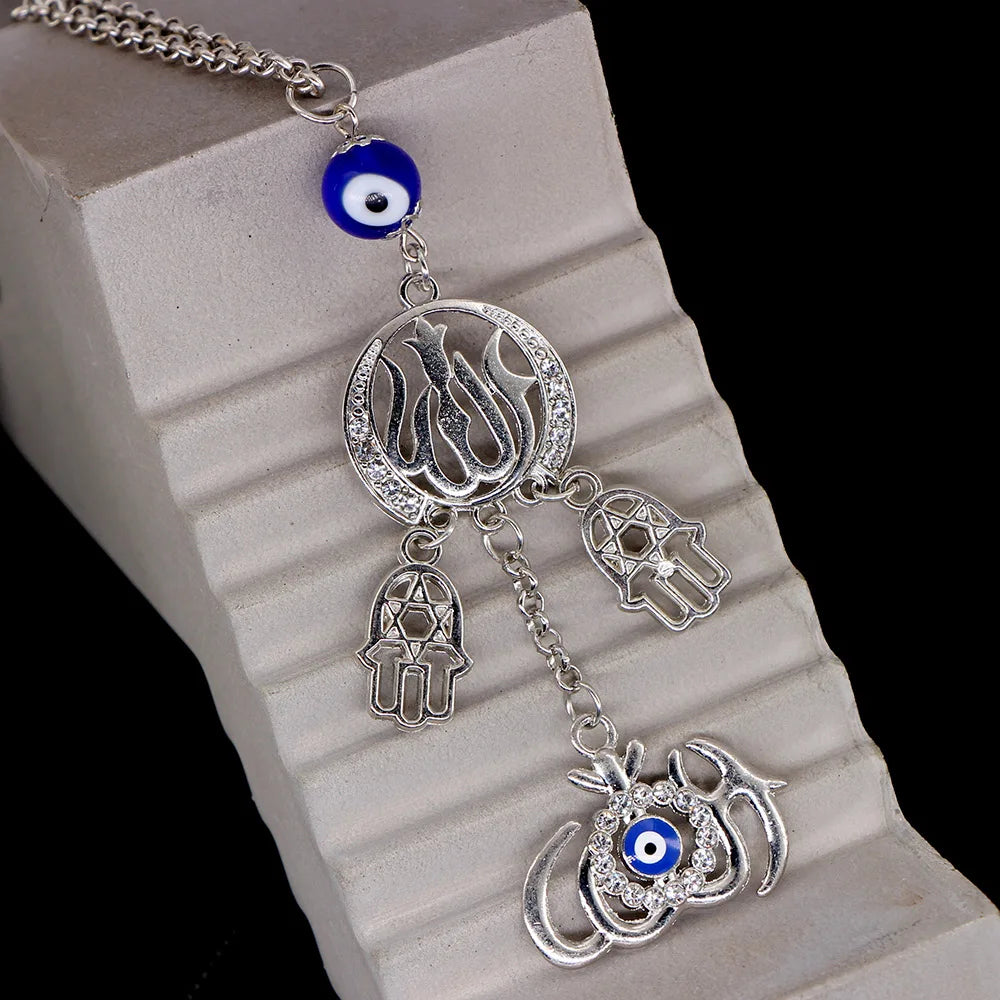 Automobiles Interior islam muslim Allah Hamsa Hand Of Fatima Turkey Evil Eye Car Pendant Hanging Ornaments Accessories Gifts