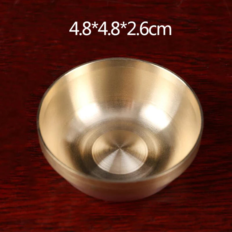 Copper Tibetan Bowl Buddha Disciples to Supply Water Meditation Mini Brass Cup Home Desk Decor