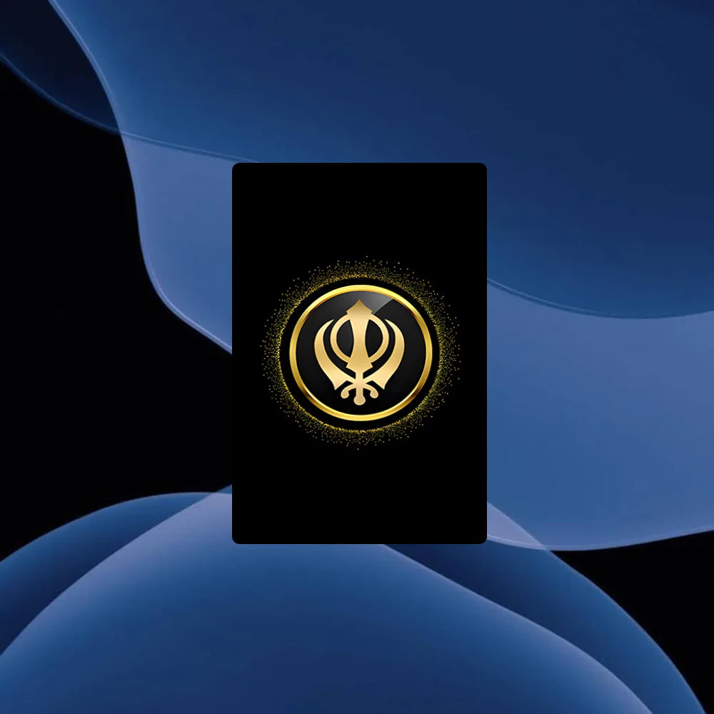 Sikh Khanda Sikhism Stickers For Debit Bank Credit Cards Metro Bus Pass Sticker Decoration Cover 4PCS Card Skin