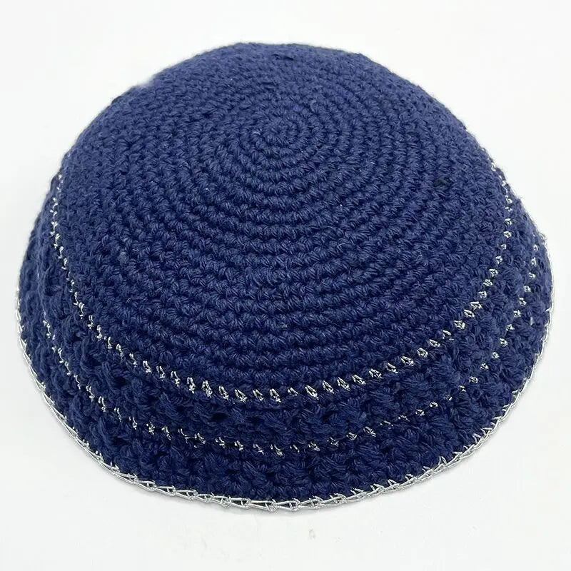 Jewish 20cm Kippah Handmade Knitted Yamaka Hat for Men Kipa Yarmulke Judaica Best Gifts