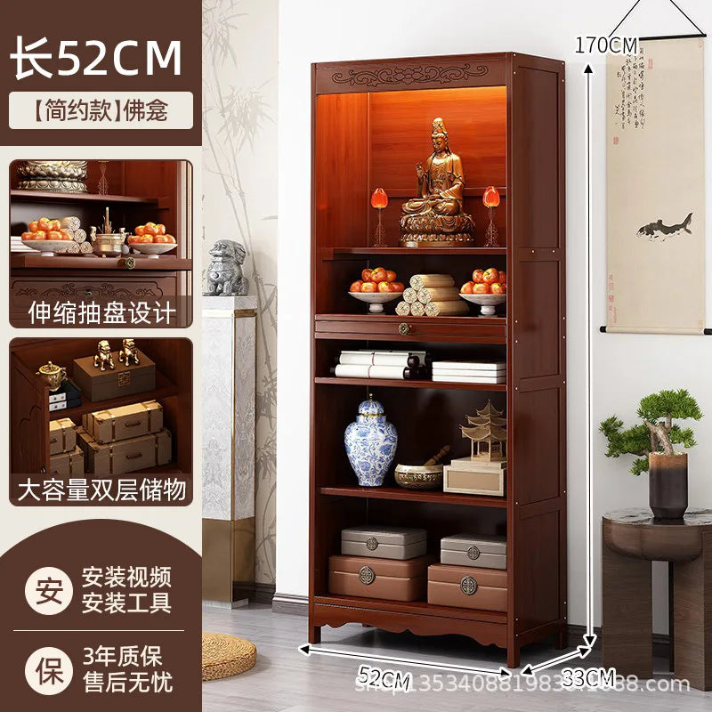 HXL Altar Incense Case Buddha Altar God of Wealth Worship Altar Table Buddha Cabinet