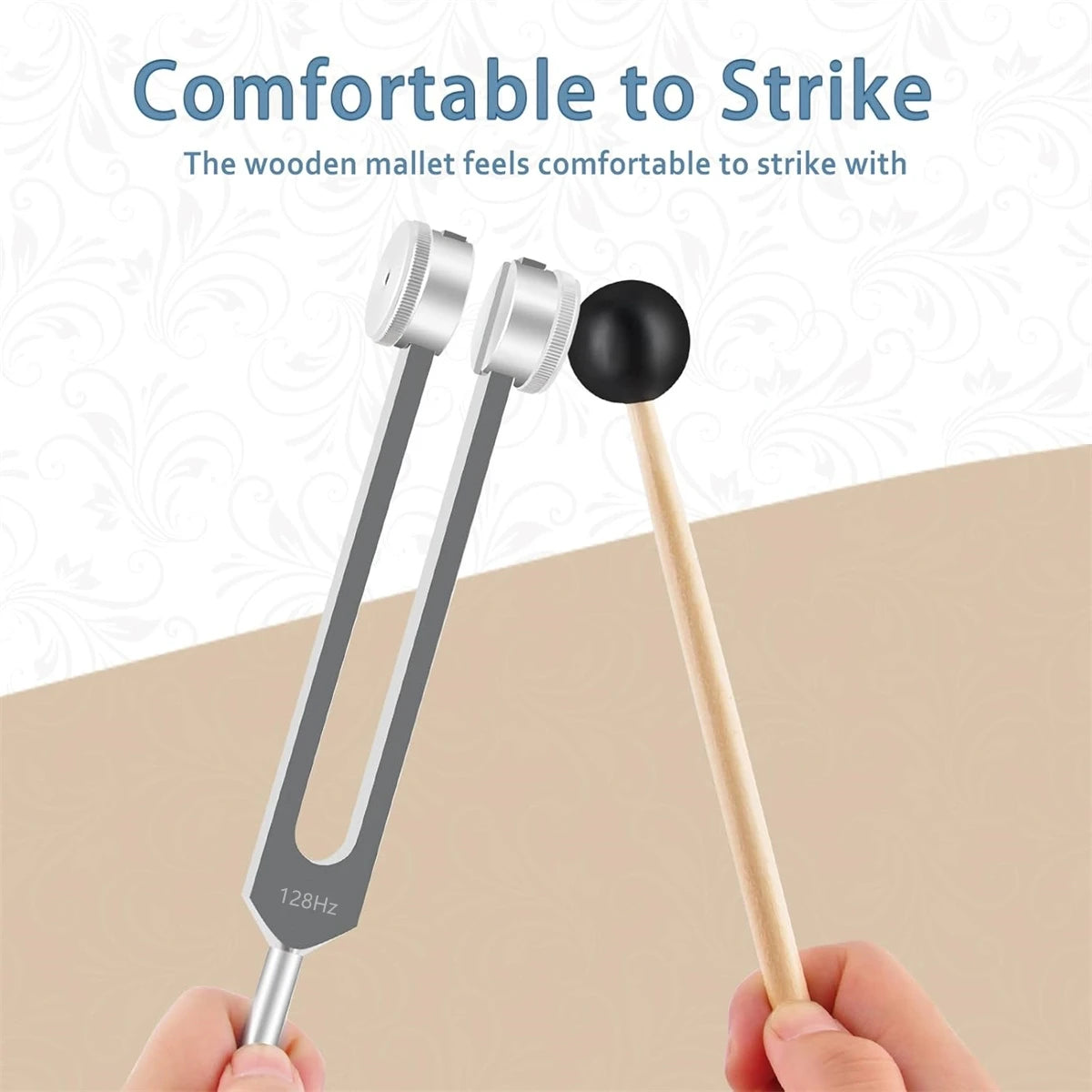Miwayer 128Hz Tuning Fork Set -Acoustic Tuning Fork - Professional Sound Therapy Tool for Chakra Balancing & Stress Reduction