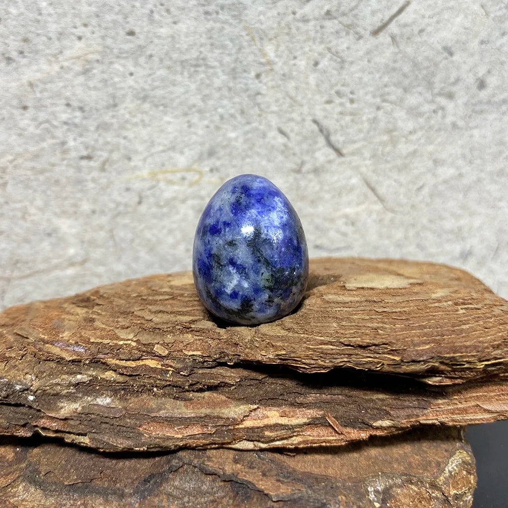 EG1-7 Mini Natural Stone Egg, Small Polished Egg Shaped Stone for Meditation Stress Relief Fidget Palm Desk Decor Gift