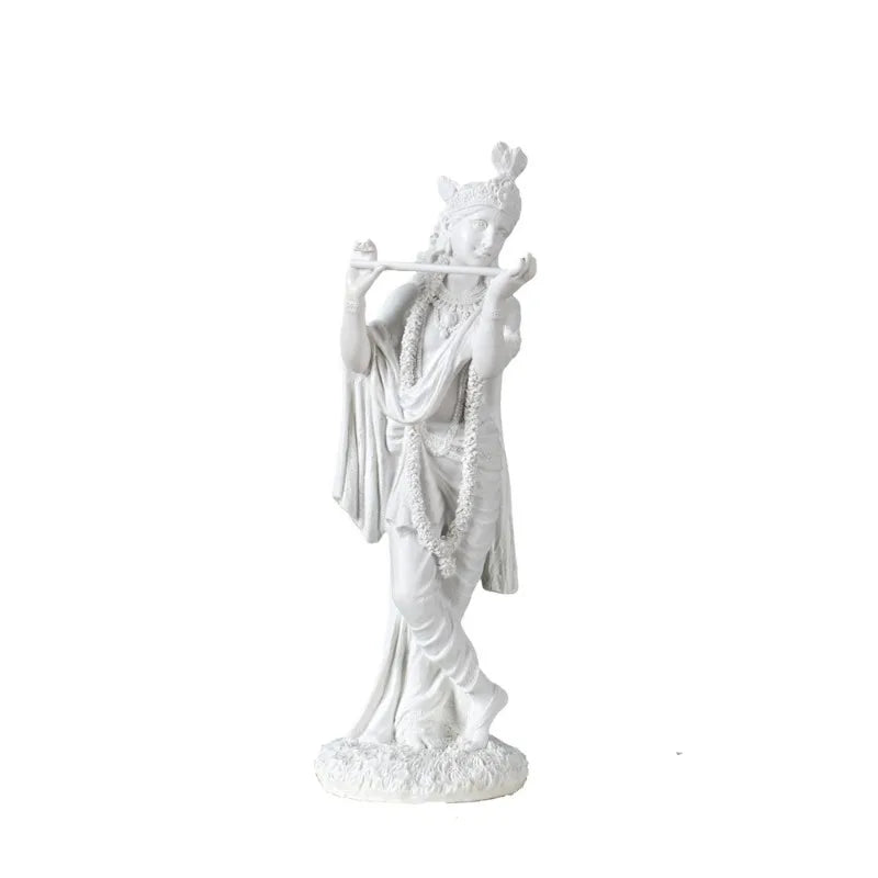 Indian Buddha statue decorations,flute god Krishna ornaments,home decor,resin crafts,office decoration,aesthetic room decoration