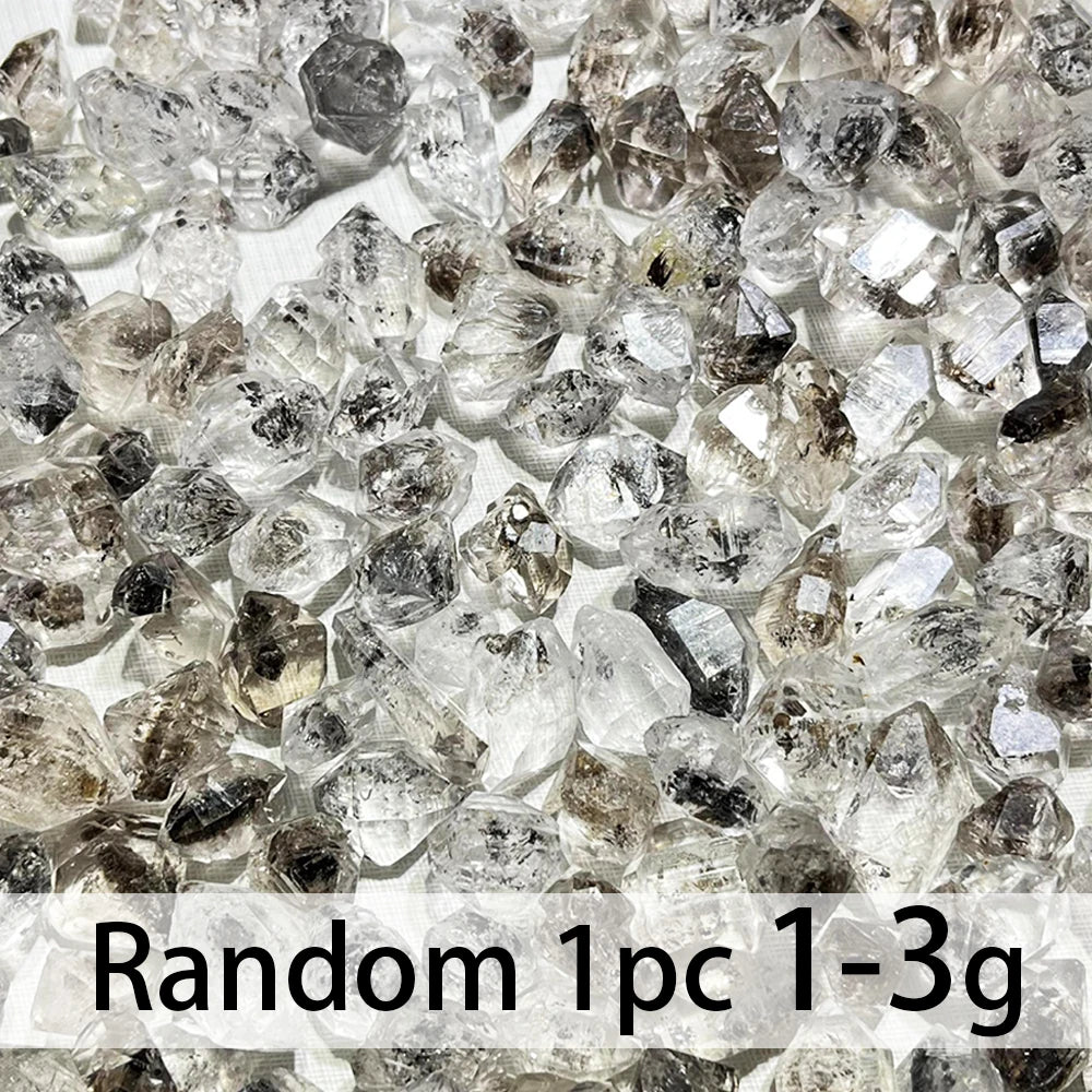 Herkimer Diamond Quartz Raw Natural Crystals 10-20g Pack for Reiki Healing Handing DIY Making & Mineral Collection 1-1.5cm Size