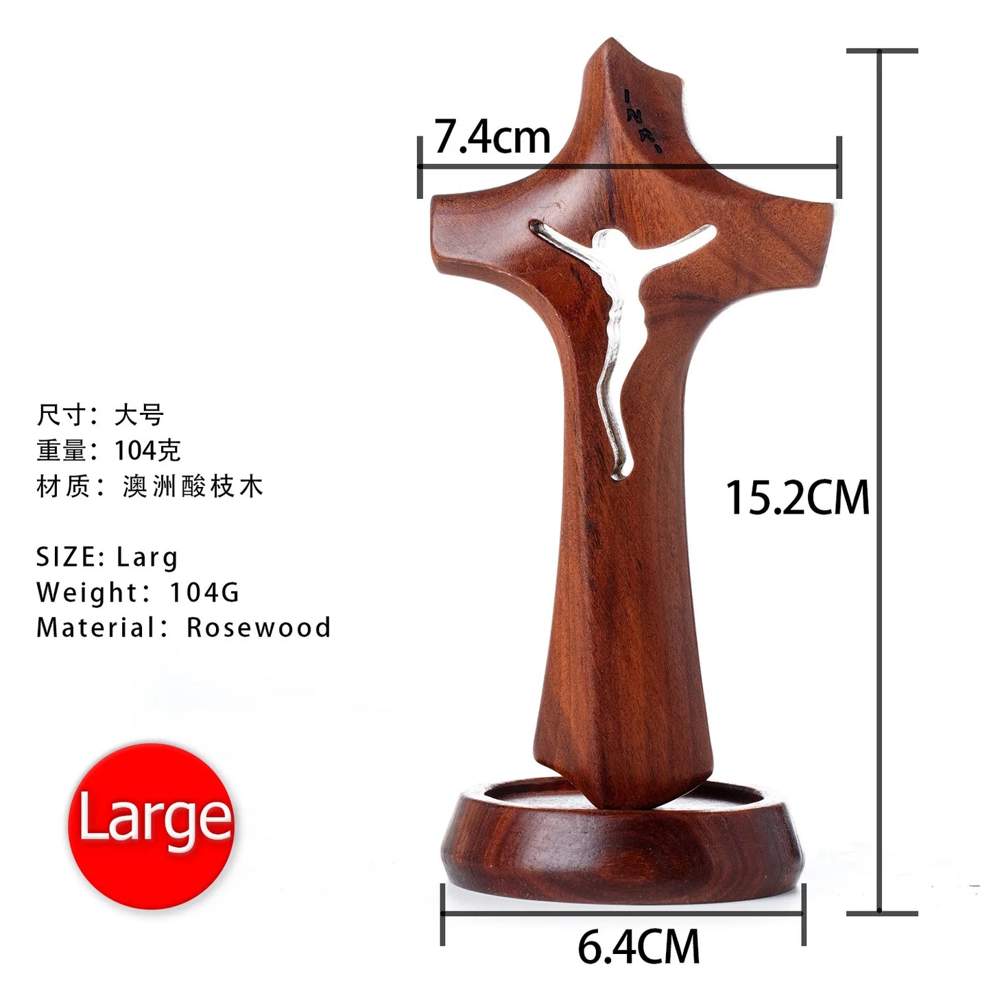 Standing Wooden Crucifix Cross On Table Christian Catholic Standing Jesus Statue Crucifix Prayer Wall Decor For Home Office