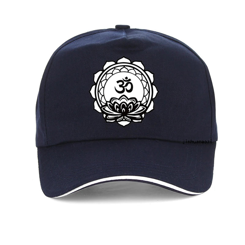 Om Yoga Lotus Flower women hat Religious Buddha Mandala Meditation Spiritual Indian Baseball cap Buddhist Lotus Meditation hat