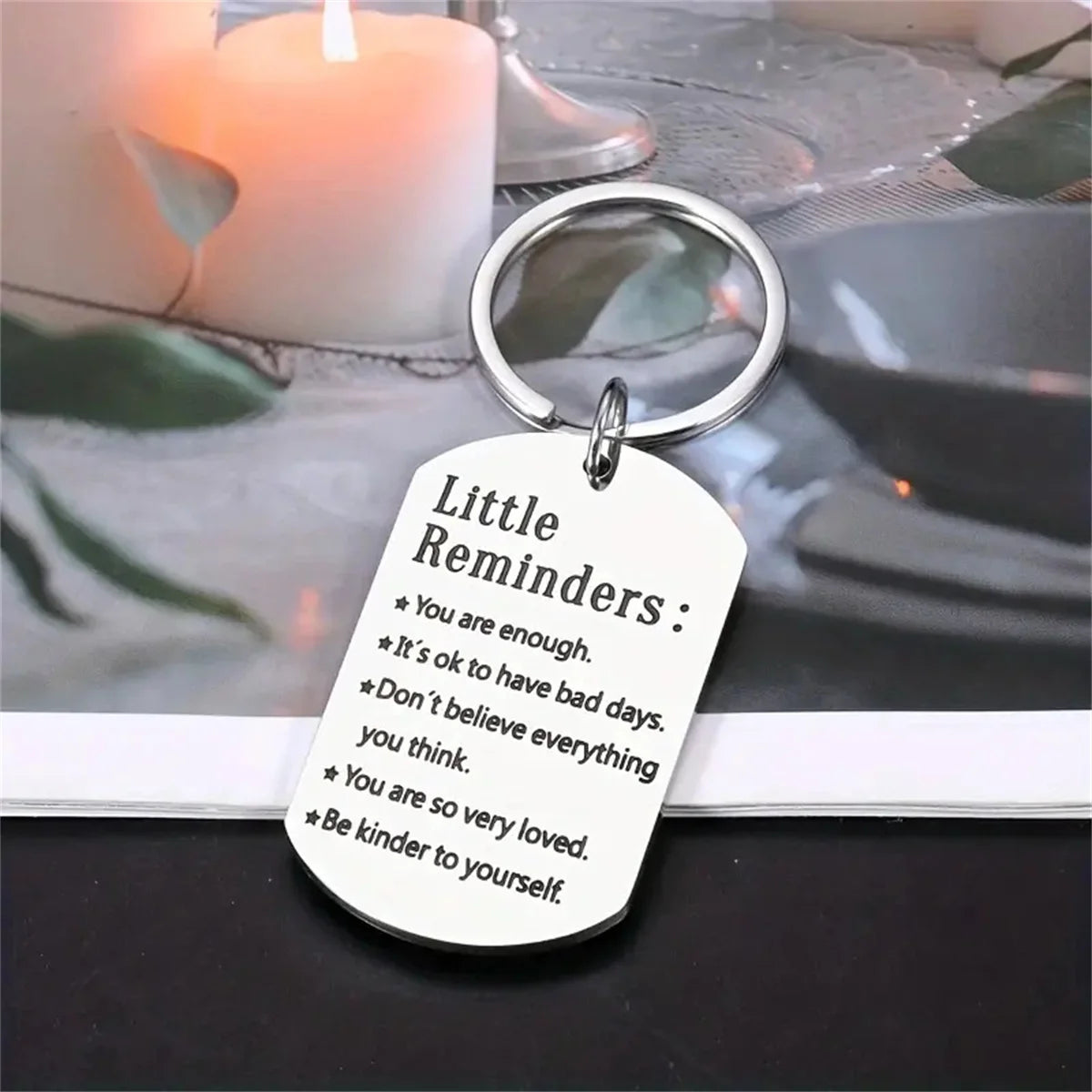 Inspirational Keychain Gift for Son Daughter Sister Brother BFF Stainless Steel Charms Jewelry Birthday Christmas for Men Women