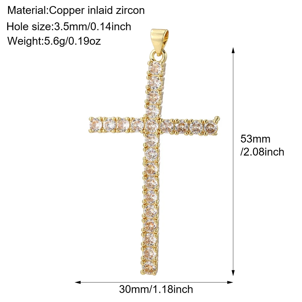 Goth Cross Chrams for Jewelry Making Supplies Golden Angel Charm Stainless Steel Long Chain Dijes Diy Necklace Earring Bracelet