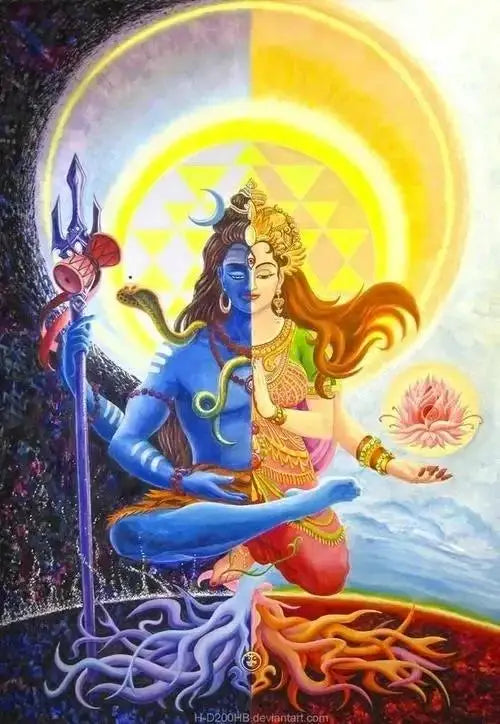 Divine Abstract Lord Shiva Canvas Poster Hindu God Wall Art for Living Room Religious Home Decor Indian Deity Prints