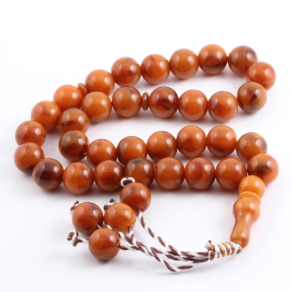 Muslim 14mm Round 33 Rosary Yoga Men's Cuffs Charm Bracelet Middle East Prayer Ramadan Meditation Bracelet for Women Jewelry