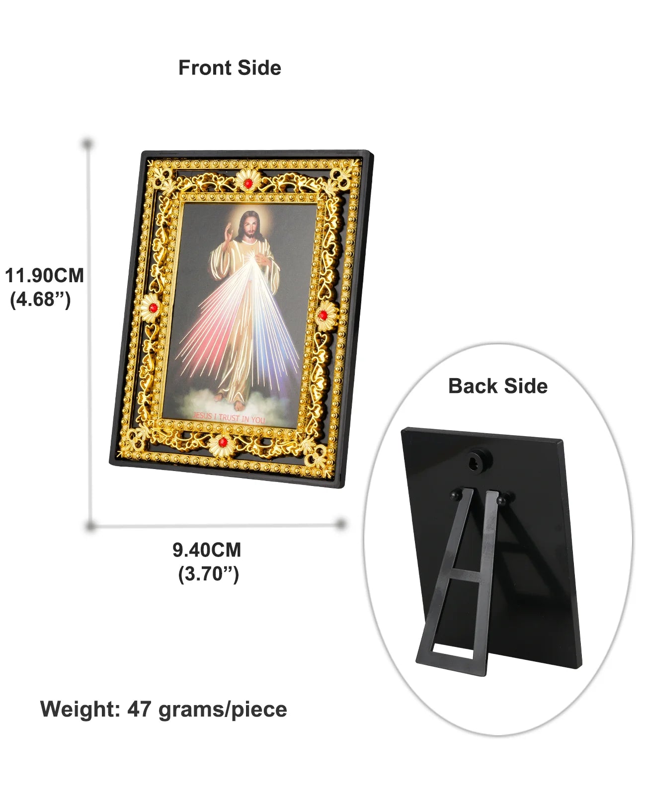 Immaculate Heart Virgin Mary St.Michael Icons Figurine Holy Family Icon Square Frame Church Home Tabletop Decoration Collection