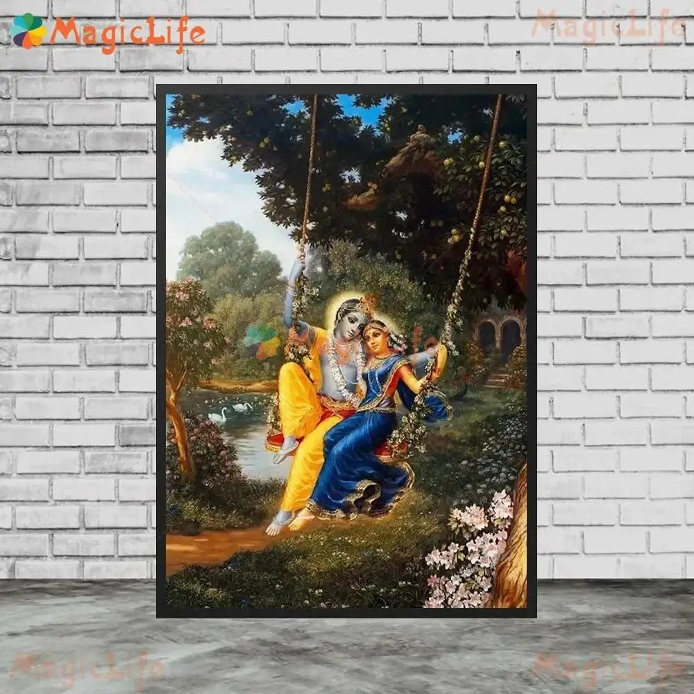 Narasimha Krishna Hindu Wall Art Canvas Paintings Posters Prints for Living Room Decor Spiritual Wall Pictures Home Decor