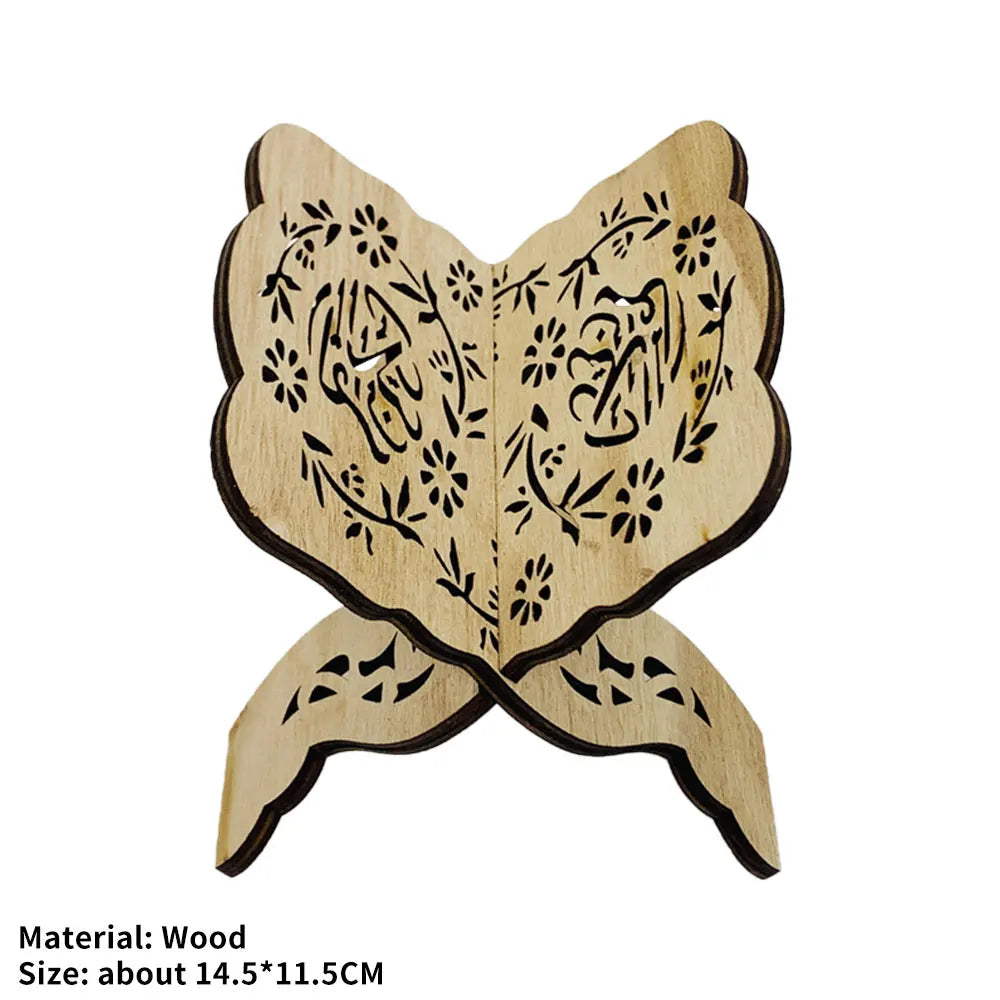 DIY Kuran Quran Koran Holy Book Stand Holder Folding Bible Bookshelf Ramadan Muslim Islamic Eid Organizer Display Reading Prayer