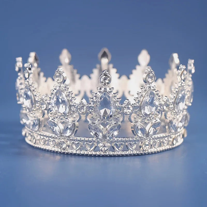 Crown topper Headpiece Suitable Wedding Decorations Holiday Costume Headpiece Rhinestone Prom Crown Headb