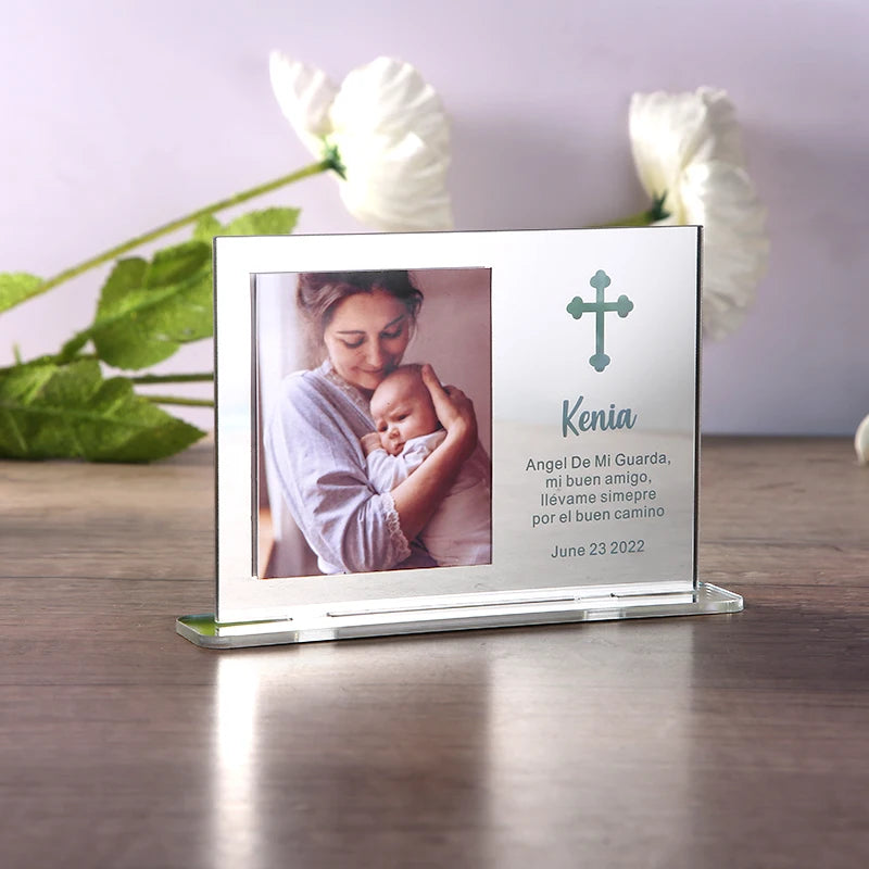 Baptism Favor Photo Frame,First Holy Communion Favors,Personalized Baptism Frame Favor,Christening Favors,Baptism Thank You Gift