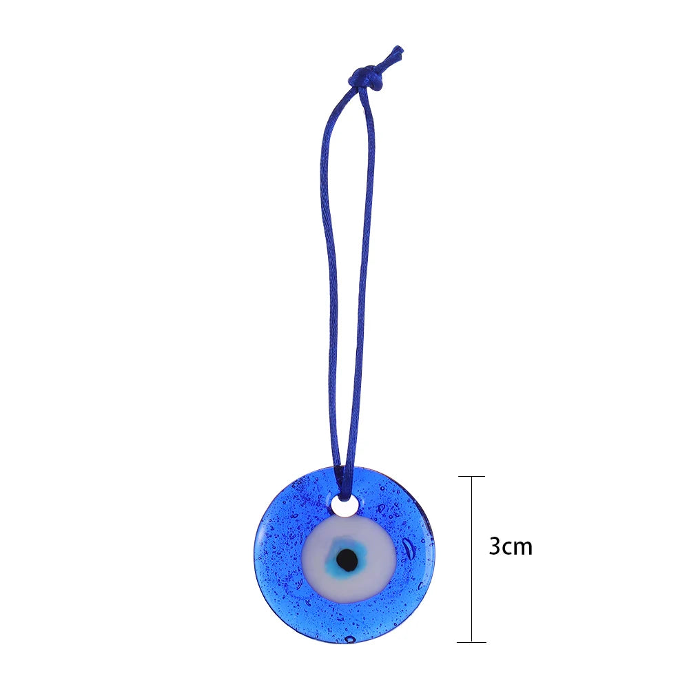 Blue Evil Eye Owl Lucky Charm Car Key Chain Protection Tassel Hanger Crystals Car Key Chain Fashion Jewelry Gift Car Accessories