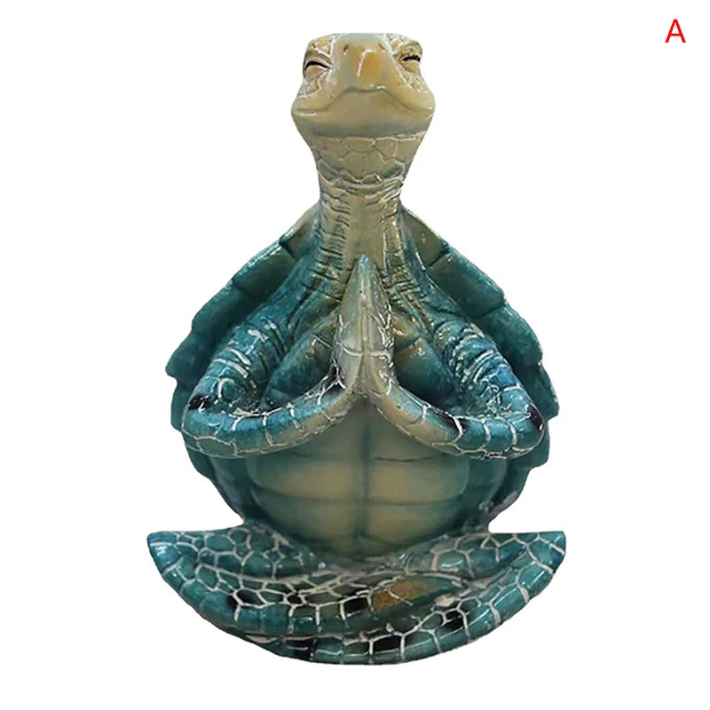 Sea Turtle Figurine Peacefulness Meditating Sea Turtle Statue Decorations for Buddha Zen Yoga Frog Garden Statue Ornament For
