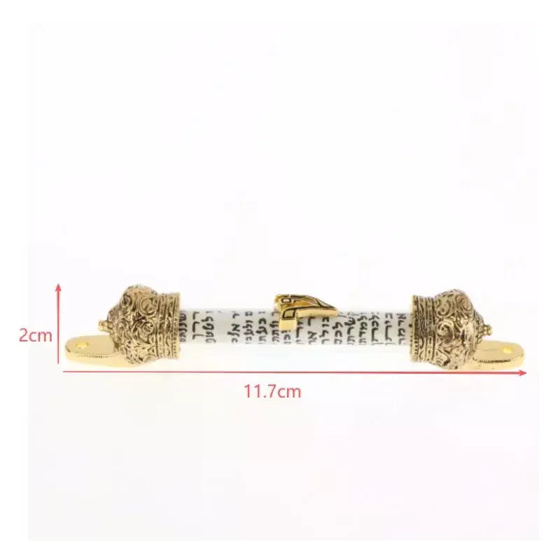 Door Metal Blessing Mezuzah With Scroll Door Decoration House Religious Gift Retro Mezuzah Case Plaque