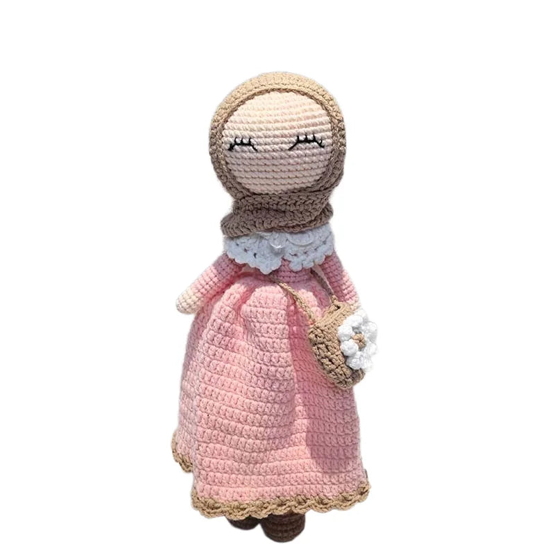 Knitted Islamic Toys Crochet Dolls Hijab Muslim Quran Ramadan Kids Halal Eid Al-Fitr Gifts Educational Plush Dolls