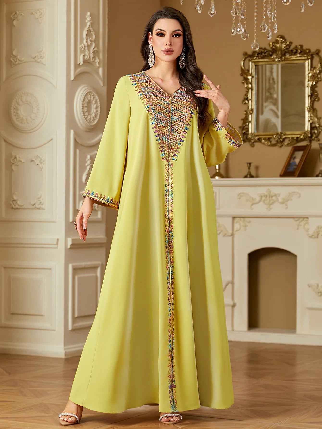 Eid Dress for Women Abaya Embroidery Party Long Dresses Muslim Caftan Robe Jalabiya Ramadan Dubai Kaftan 2025 Vestidos Largos