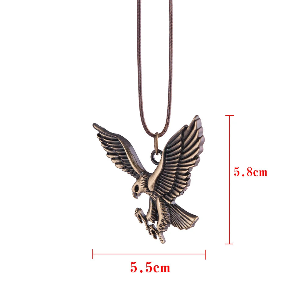 Bronze Eagle Car Pendant Ornaments Hanging Auto Interior Rear View Mirror Decoration Dangle Trim Accessory Car Accessories