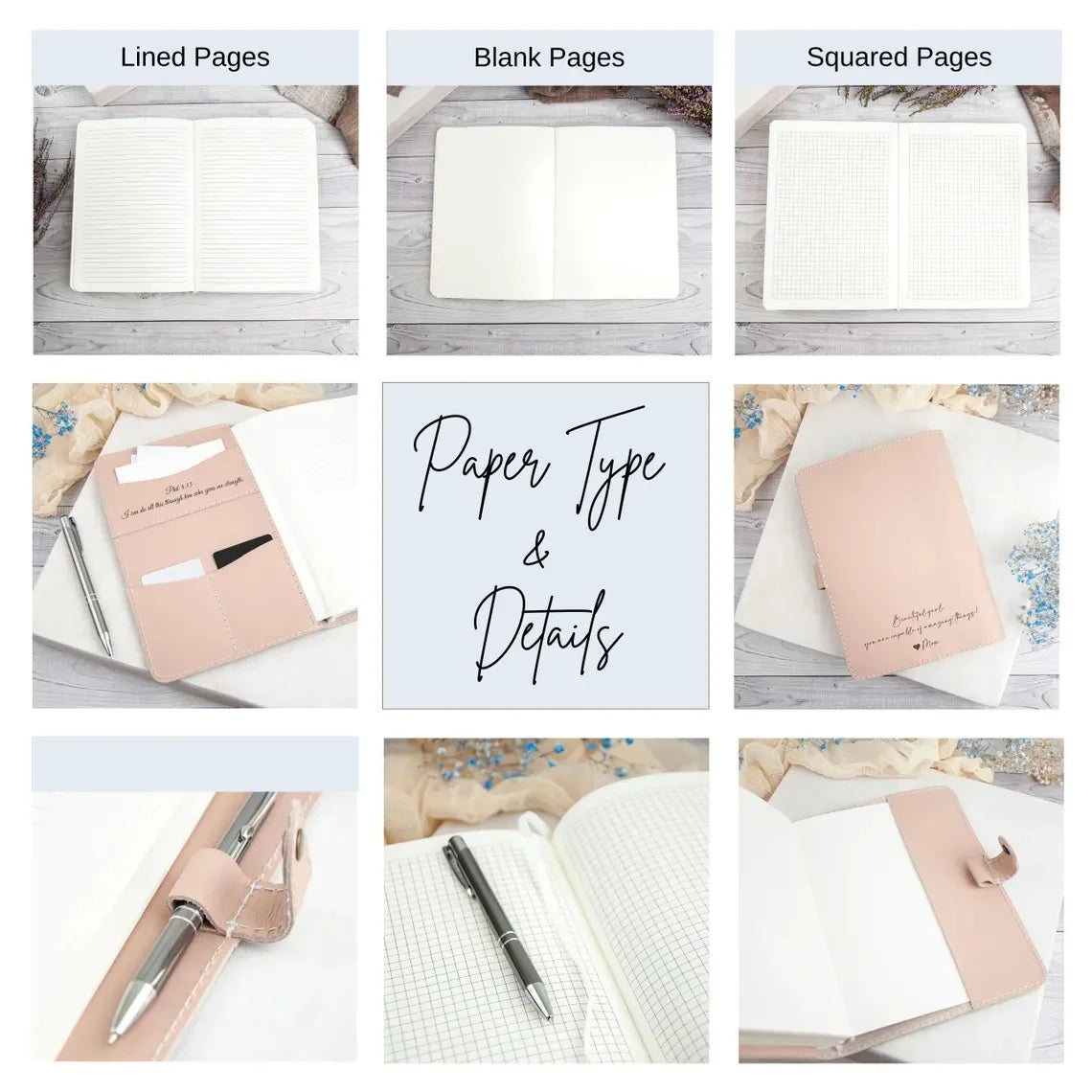 Be Still Personalized Leather Prayer Journal for Women, Refillable Christian Notebook, Ideal Religious Gift for Mom & Daughter
