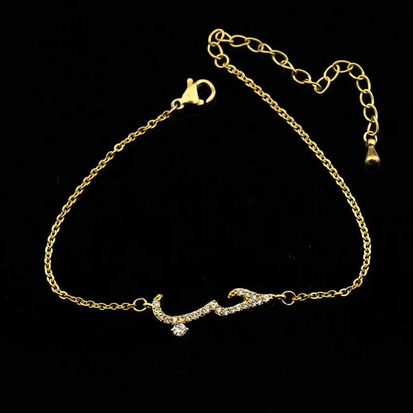 Cubic Zirconia Arabic Love Bracelet For Women Men Femme Islamic Crystal Friendship Bracelets Pulseras Hombre BFF 2025 Jewelry