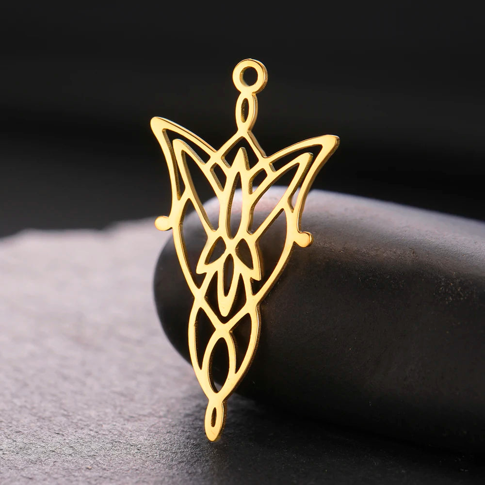 Dawapara Arwen Evenstar Pendant for Jewelry Sacred Geometric DIY Charms Blessings Symbol Stainless Steel Accessories