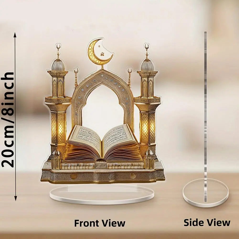 Multifunctional Exotic Architectural Ornament Exquisite Creative Desktop Accessories Flat Home Moon Castle Acrylic Decoration