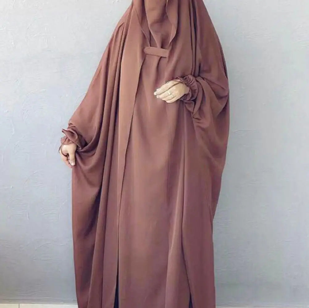 Eid Muslim Abaya Women Dresses Modest One Piece Long Robe Headscarf Jalabiya Ramadan Morocco Dubai Abayas Kaftan Islam Vestidos