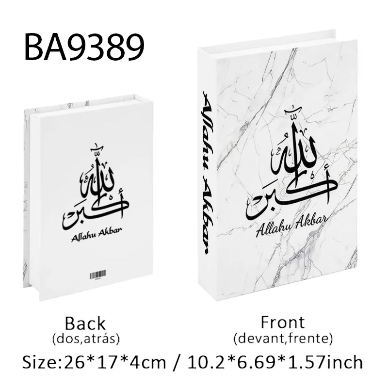 Islamic Mosque Luxury Fake Book Storage Box Kaaba Decorative Books Home Decor Coffee Table Bedroom Ornament Interior Decoration