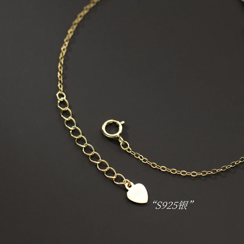 WANTME 925 Sterling Silver Simple Gothic Pave Zircon Cross Chain Bracelet for Women Fashion Statement Gold Party Jewelry Gift