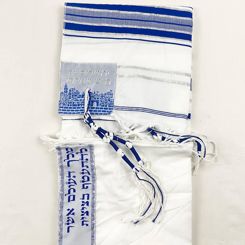 NEW Talit Prayer Shawl – 180 x 130 cm (70 x 51 Inches) Jewish Israel Tallit for Christian Jewish Prayer