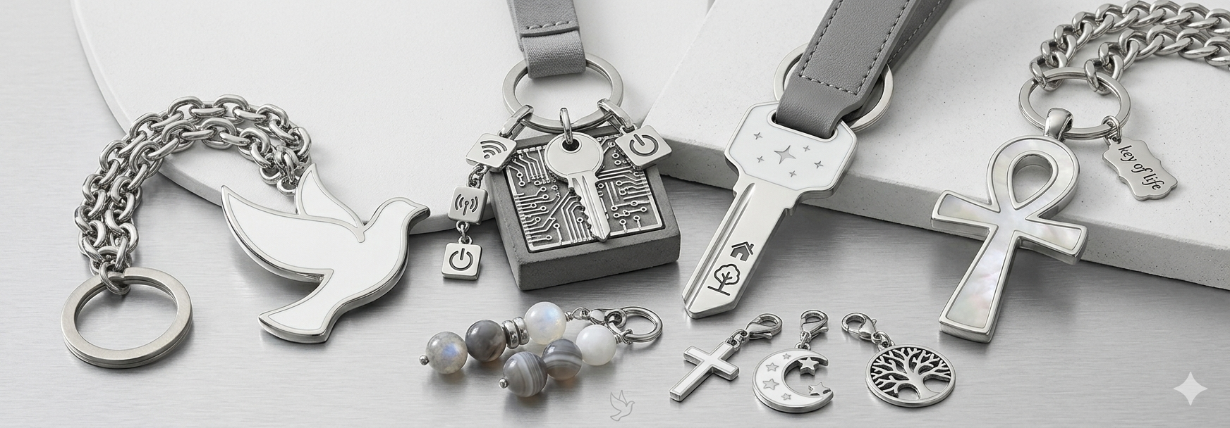 Symbolic Keychains & Tech Charms