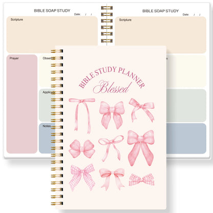 Christian Bible Study Planner, SOAP Scripture Prayer Journal, Devotional Notebook, Faith Organizer, Daily Bible Study Book Gift