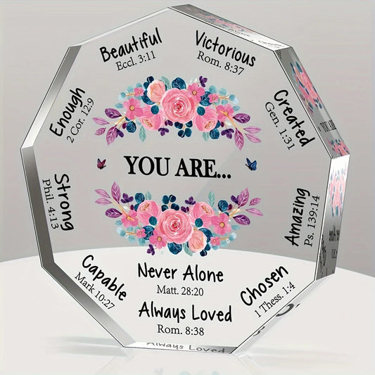 1pc Acrylic Catholic Gifts for Women for Mom Friend Lesbian Colleague Sister Christian Home Office Decorative Plaque