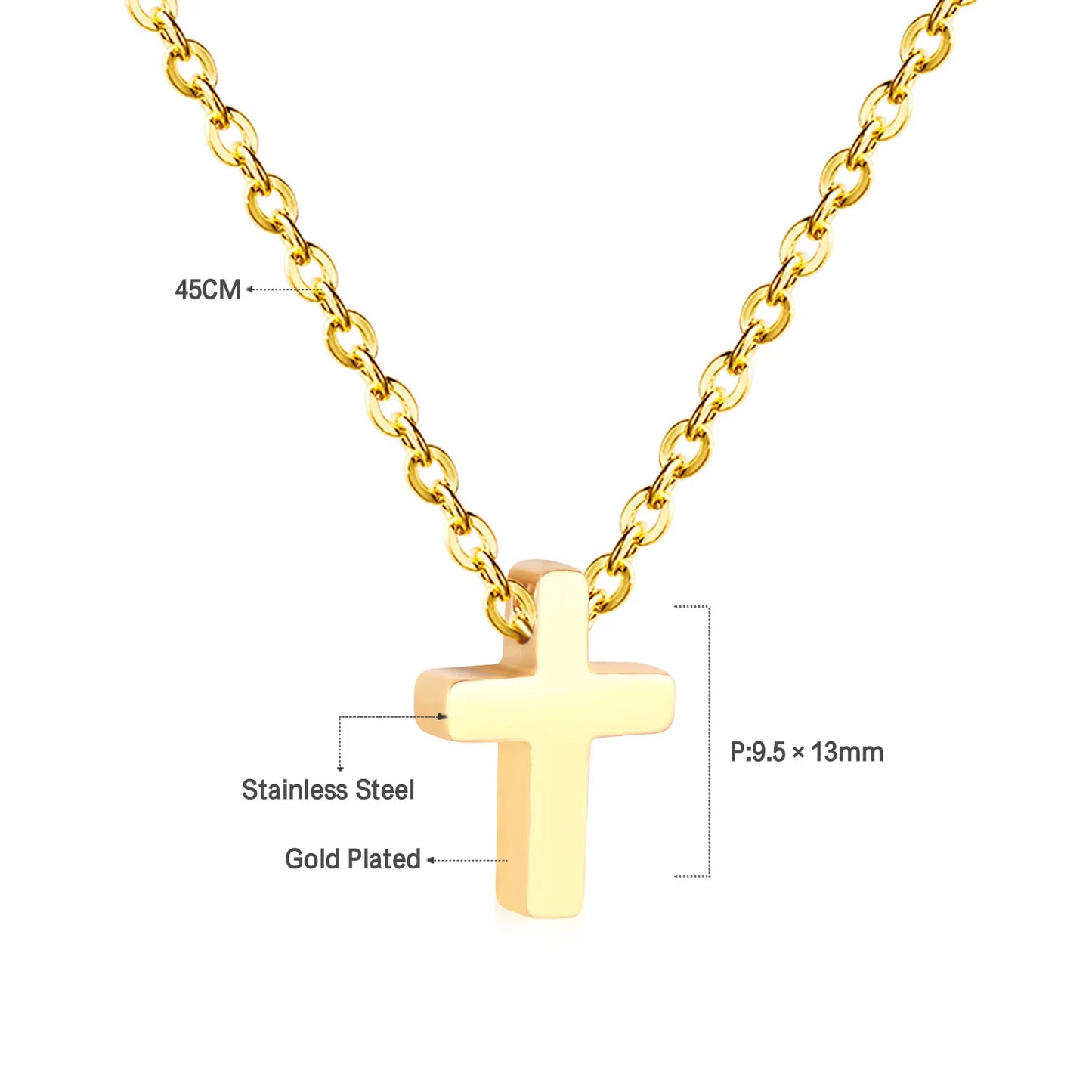 LUXUKISSKIDS Catholic Rosaries Beaded Prayer Cross Pendant Necklace Rosary Prayer Long Stainless Steel Necklaces Collier Jewelry