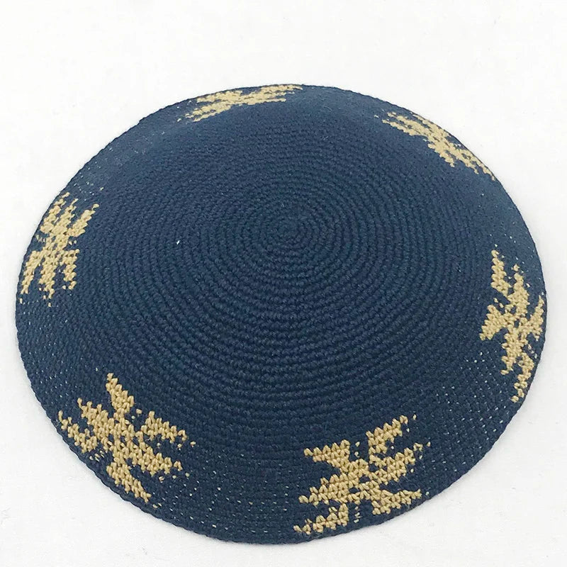Jewish Kippah Black Hand Made Yarmulke Judaica Yamaka Kippa Yamakah Yarmulka Hat Men (15CM 5.9INCH)