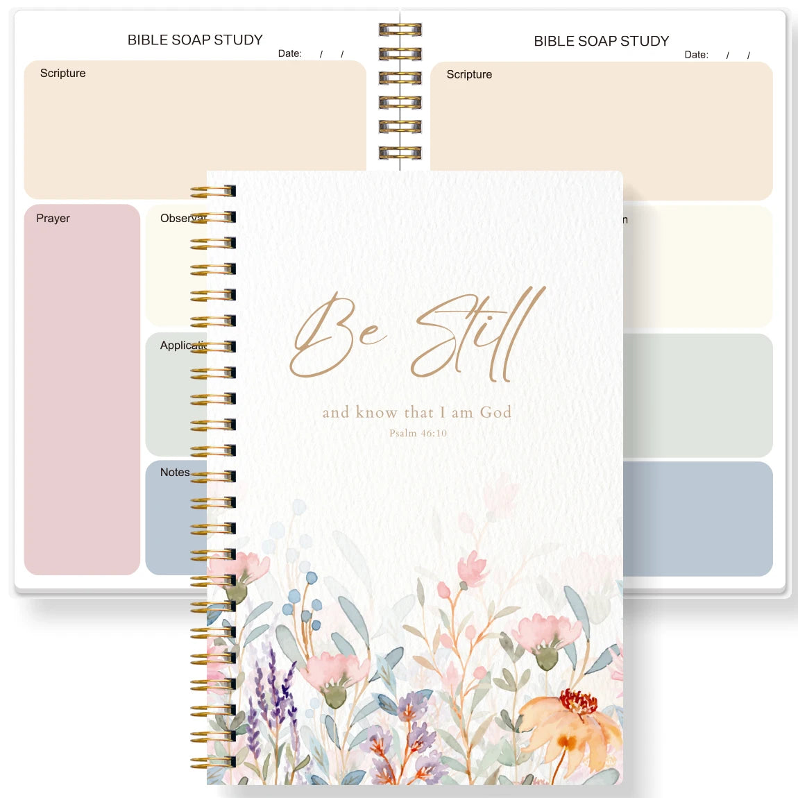 Christian Bible Study Planner, SOAP Scripture Prayer Journal, Devotional Notebook, Faith Organizer, Daily Bible Study Book Gift