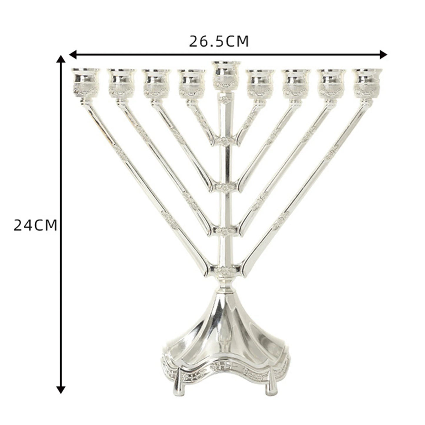 9 Branches Candle Holder Tabletop Candelabrum Candle Stands Hanukkah Menorah for Christmas Party Wedding Home Decor Gift