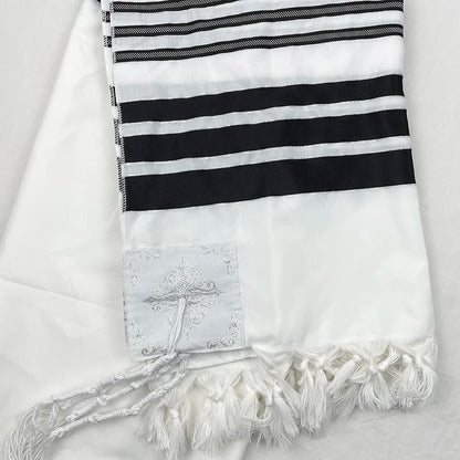 Tallit Israel Jewish Talit New Design White Color Polyester Large Size Prayer Shawl Tallit With Bag 140x190cm
