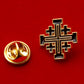 Catholic Christian Jerusalem Cross Brooch Badge religious jewelry articulos religiosos catolico church halo gifts