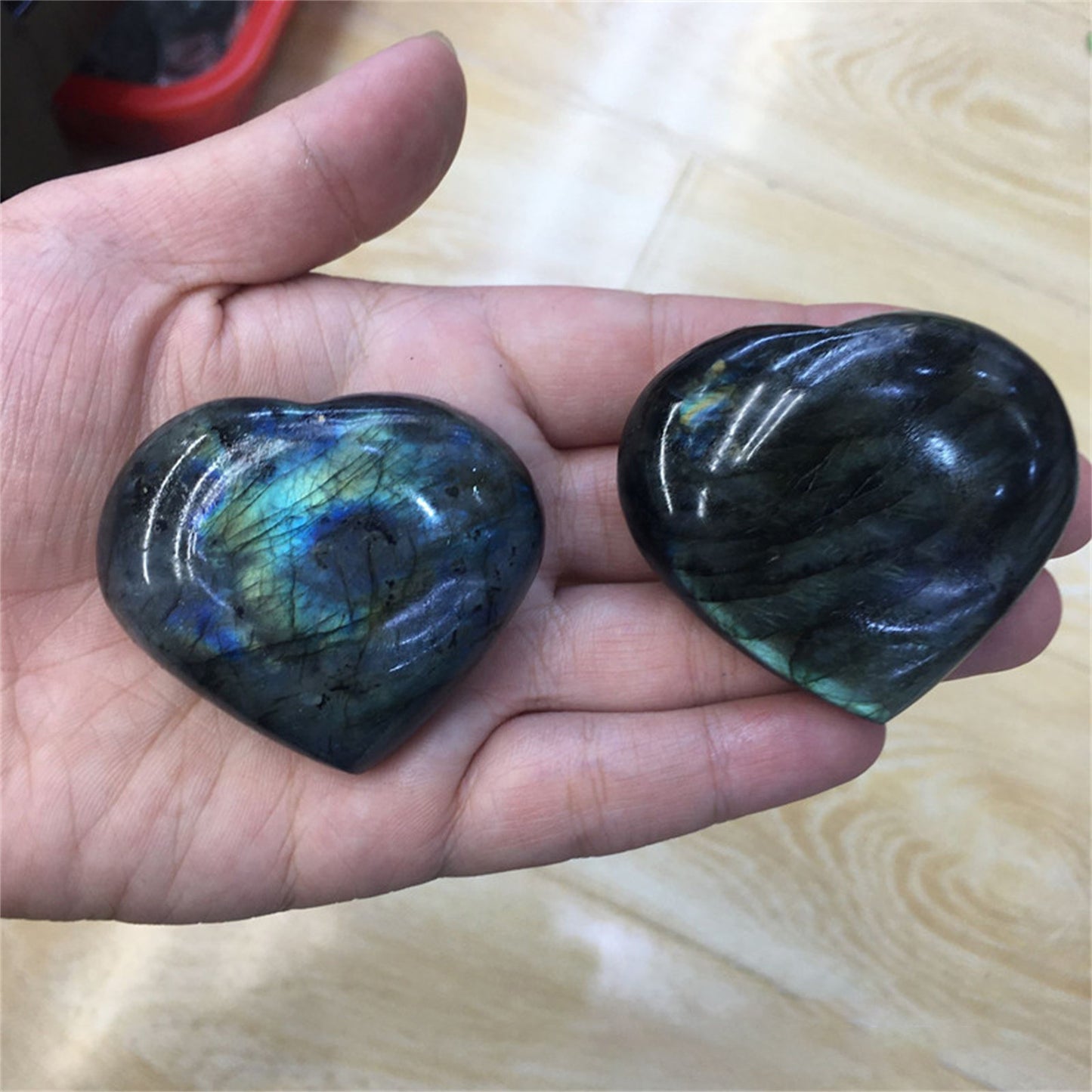 Natural Moonstone Crystal Labradorite Palm Stones Healing Quartz Gemstone Worry Stone Heart Shape For Jewllery Making Камни#10