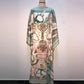 Africa Fashion Blogger Recommend Popular printed Silk Kaftan Maxi dresses Loose Summer Beach Bohemian kaftan long dress for lady