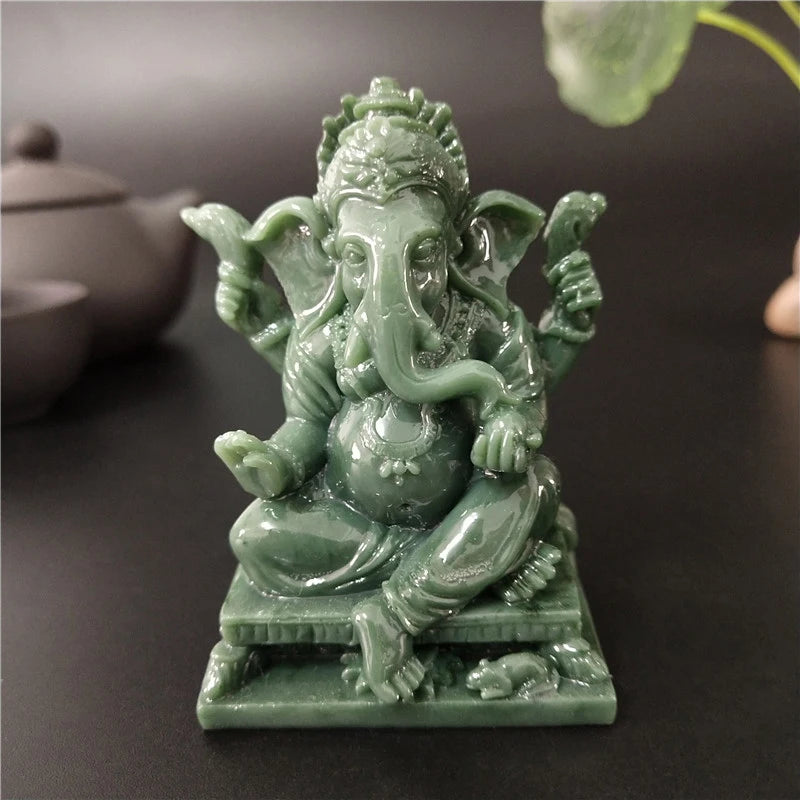 Lord Ganesha Buddha Statue Home Decoration Ganesh Elephant God Sculpture Figurines Ornaments Buddha Statues FengShui Lucky Gift