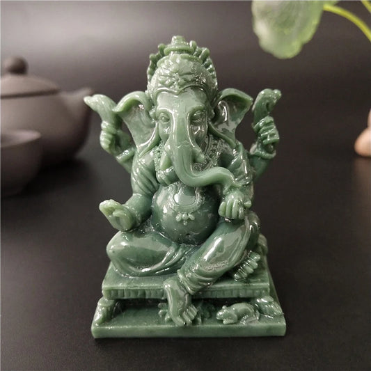 Lord Ganesha Buddha Statue Home Decoration Ganesh Elephant God Sculpture Figurines Ornaments Buddha Statues FengShui Lucky Gift