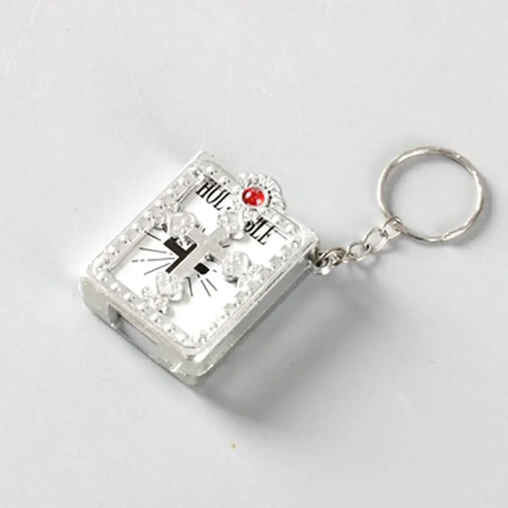 Muslim New Style Can Read Key ring Ark Quran Islamic Pendant Keychain Real Paper Pendant Religious Jewelry Wholesale